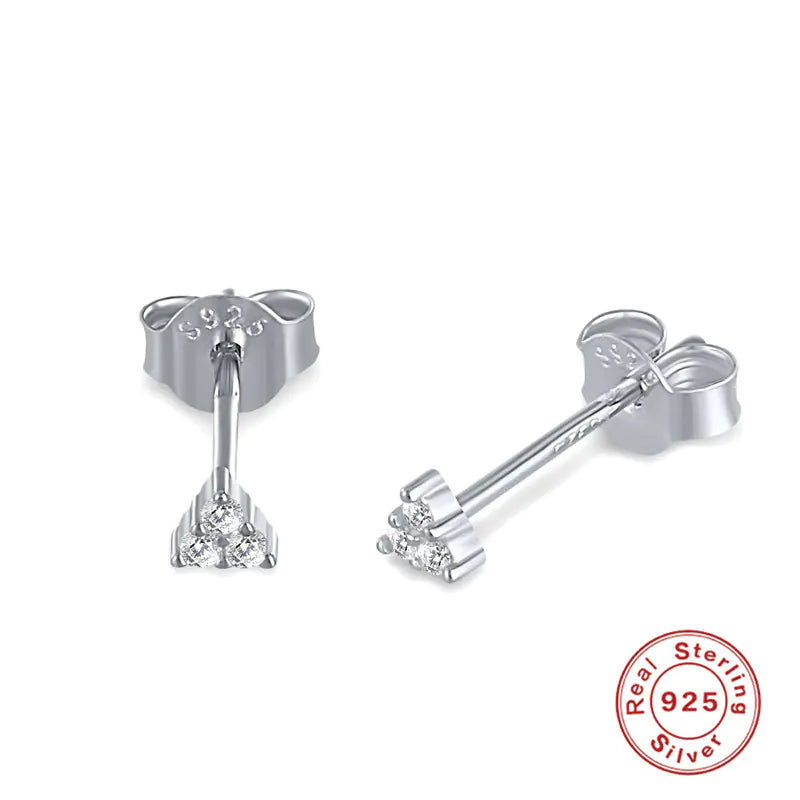 Pendientes geométricos de Plata de Ley S925