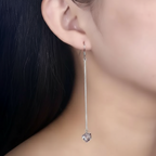 Pendientes de Cristal con Plata 925 y Elementos tipo Swarovski