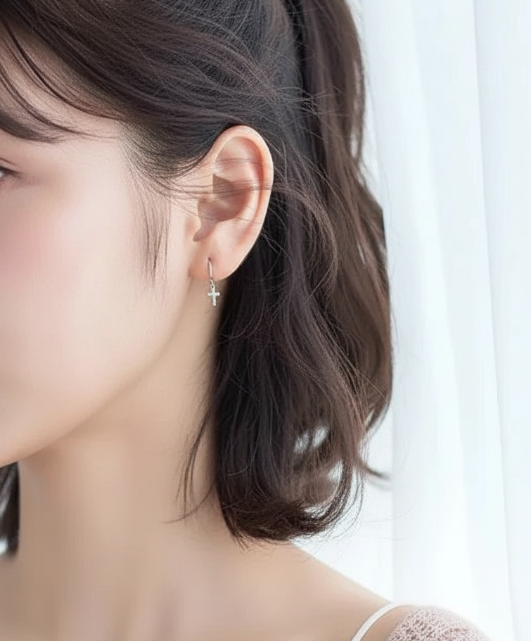 Cruz de plata de Ley S925 minimalistas