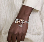 Pulsera PANDORA Bicolor, Cierre Corazón en Oro.