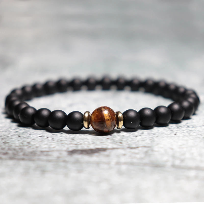 2 Natural Stone Bracelets for Men 