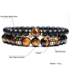 2 Natural Stone Bracelets for Men 