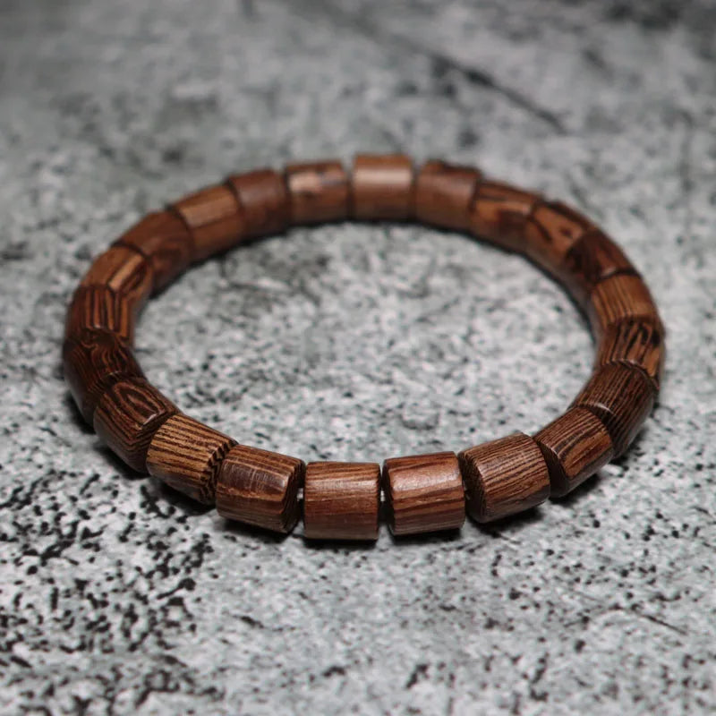 Natural Wood Bracelet Geometric Design