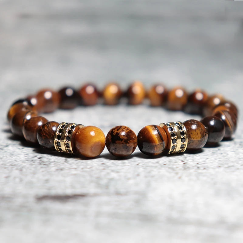 2 Natural Stone Bracelets for Men 