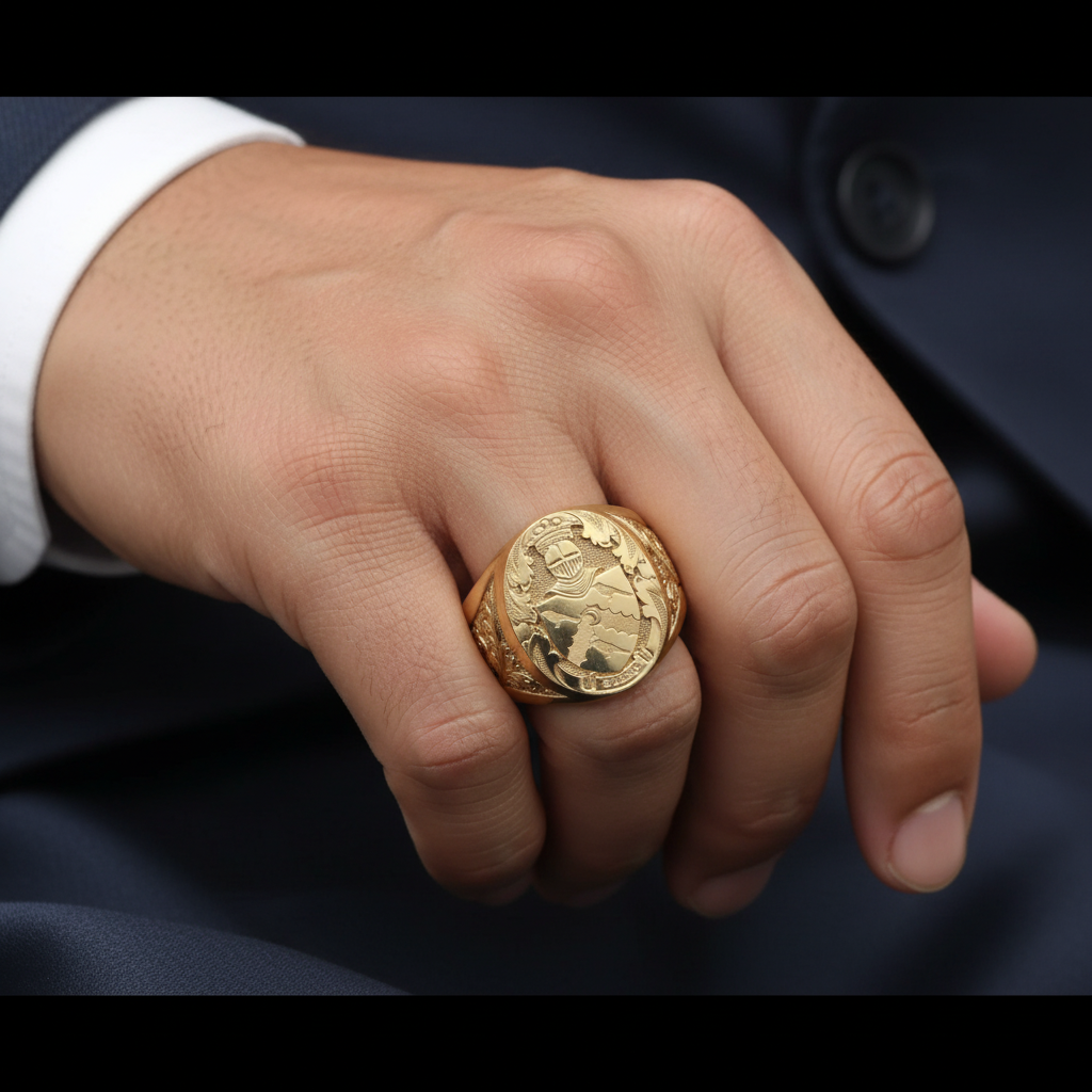 Anillo Dorado de Moda para Hombre