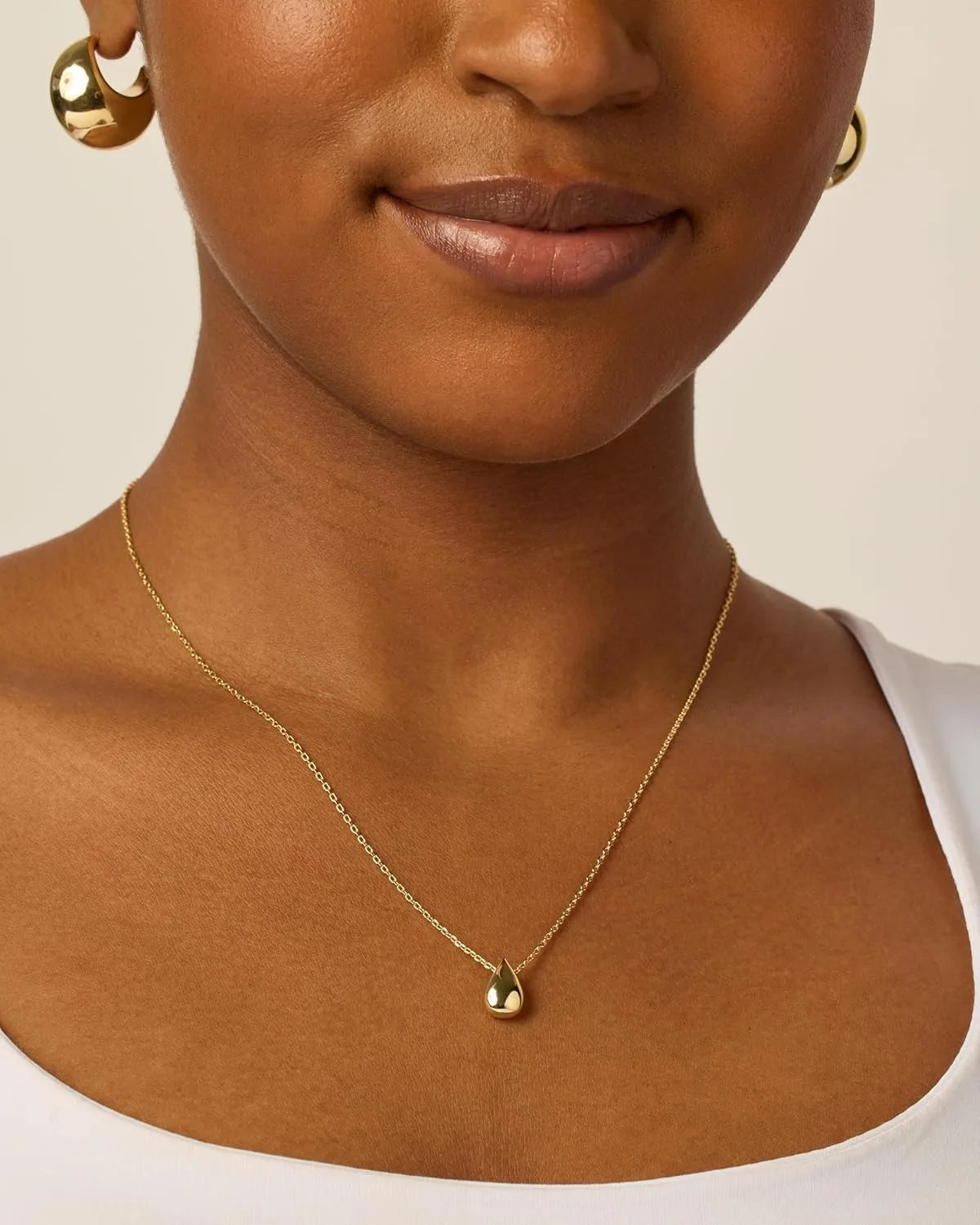 Minimalist Gold Drop Necklace
