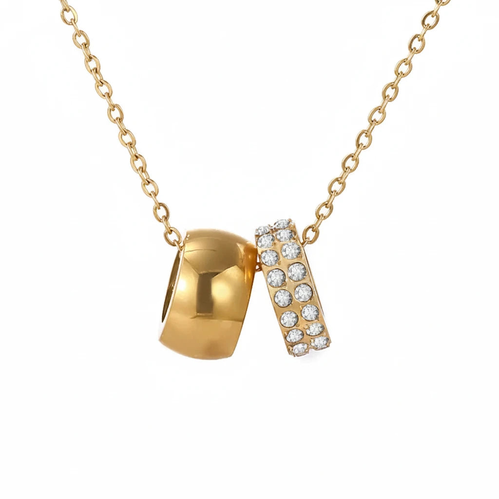 Double Shine Stainless Steel Necklace