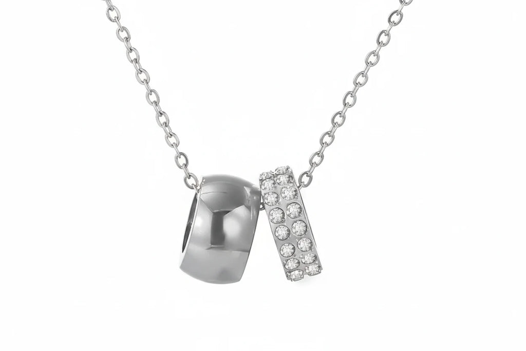 Double Shine Stainless Steel Necklace