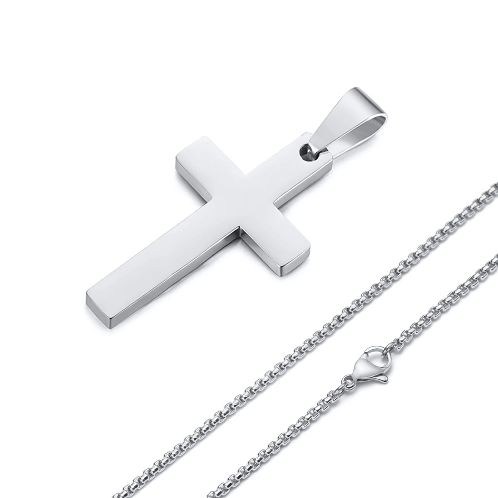 Minimalist Stainless Steel Cross Necklace 
