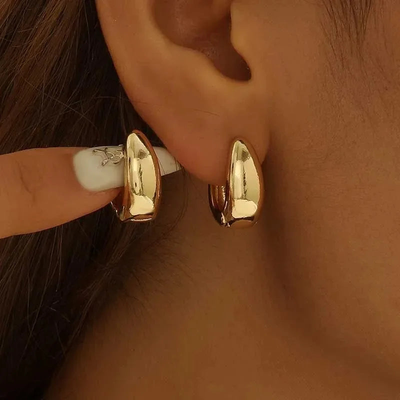 925 Sterling Silver Polished Hoop Earrings