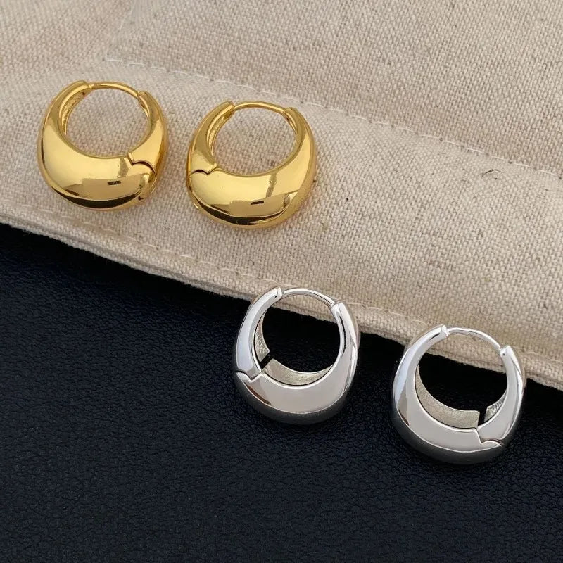 925 Sterling Silver Polished Hoop Earrings