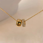 Double Shine Stainless Steel Necklace