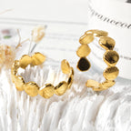 Gold Ring with Shell Texture