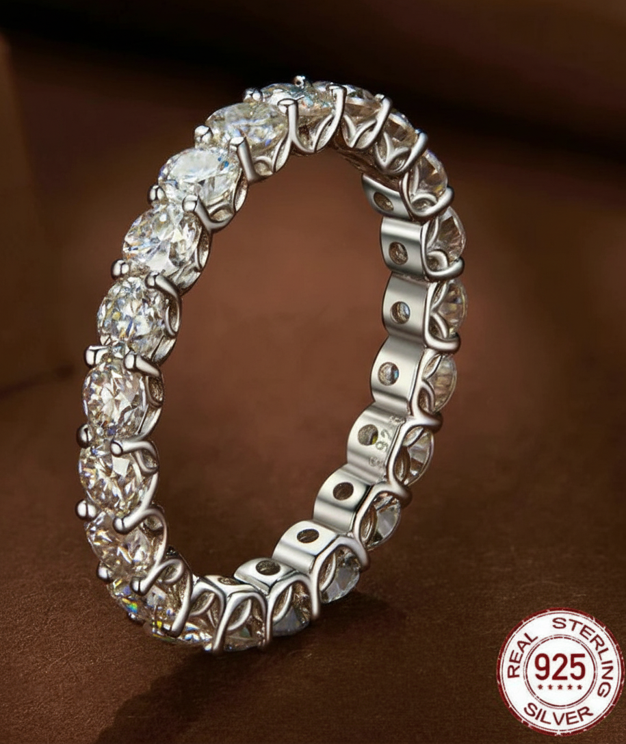 Anillo de Plata 925 de Mujer de diamantes