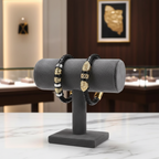 Pulsera de Hombre de Acero de Titanio con Cuerda de Cuero