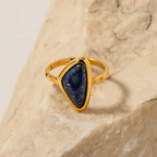 Anillo de piedra Personalidad de Moda Triangular para Mujer