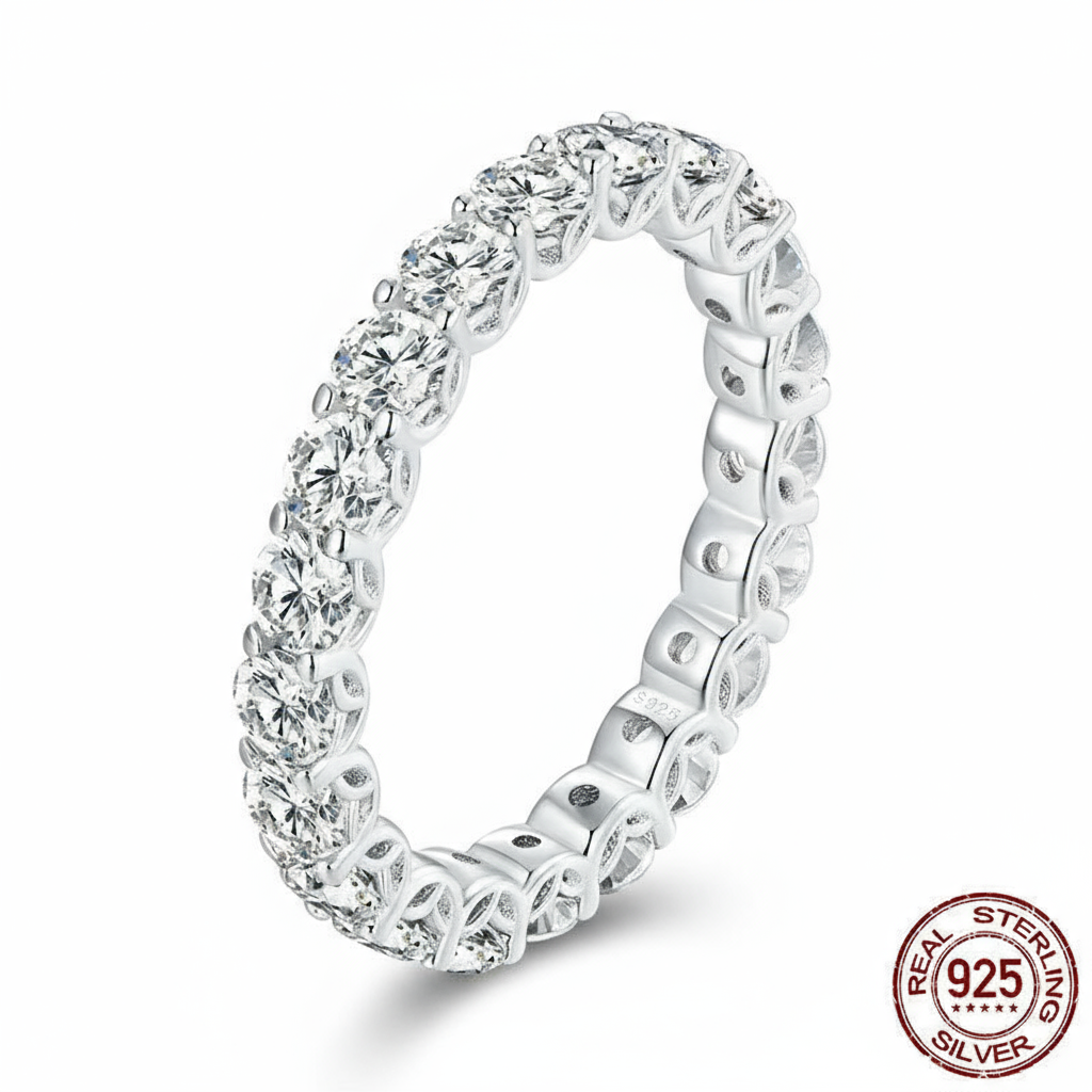 Anillo de Plata 925 de Mujer de diamantes