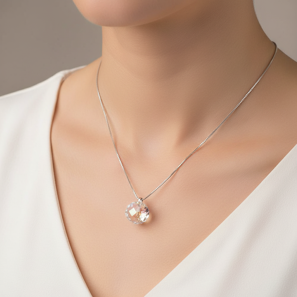 Collar de Cristal Swarovski en Plata de Ley 925